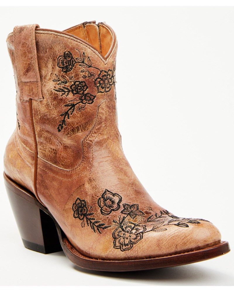 Shyanne Women's Weslia Western Booties - Round Toe | Honey