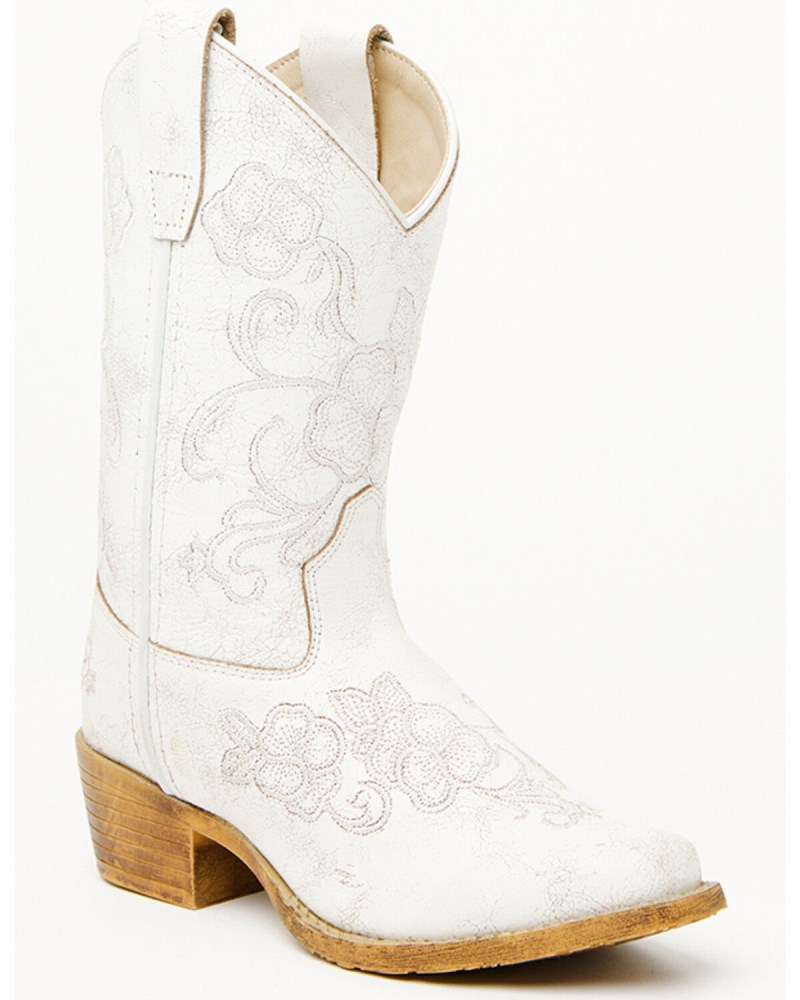 Shyanne Girls' Little Lasy Western Boots - Snip Toe | White