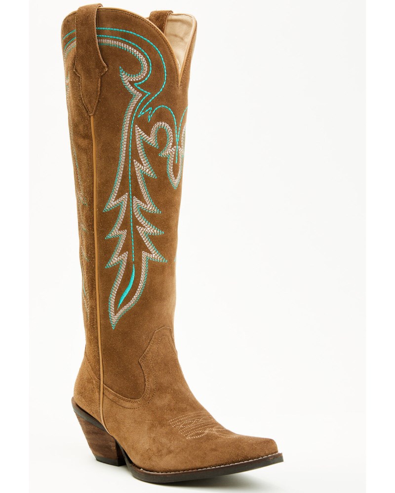 Shyanne Women's Rowan Tall Suede Western Boots - Snip Toe | Brown