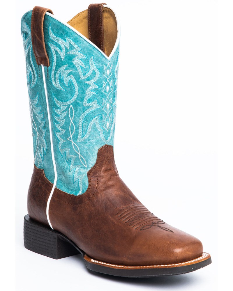 Shyanne Women's Spark Xero Gravity Western Performance Boots - Broad Square Toe | Brown