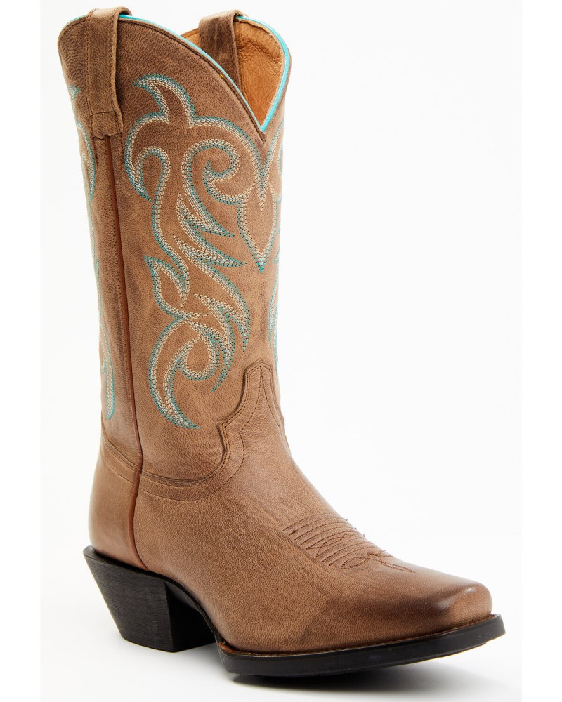 Shyanne Women's Xero Gravity Embroidered Performance Western Boots - Square Toe | Brown