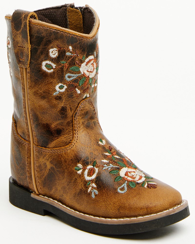 Shyanne Toddler Girls' Little Bitty Masie Western Boots - Broad Square Toe | Brown