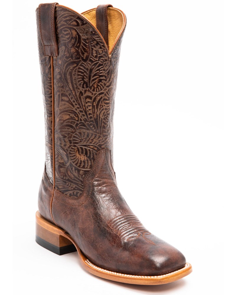 Shyanne Women's Hybrid Leather TPU Sweetwater Western Performance Boots - Broad Square Toe | Brown