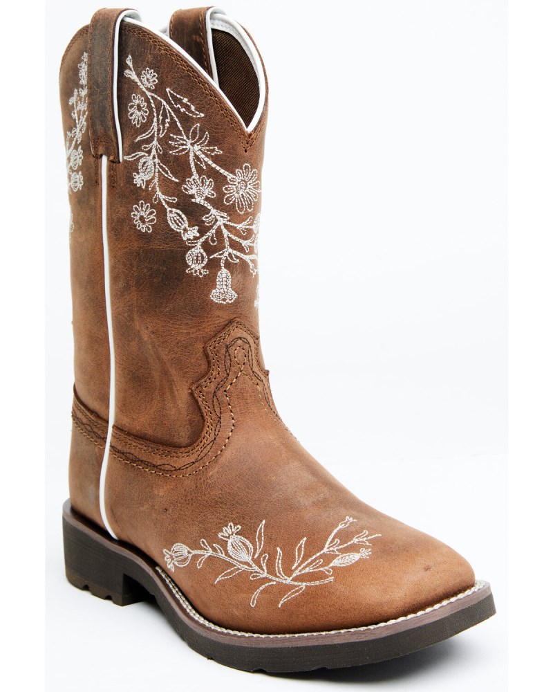Shyanne Women's Xero Gravity Ilaria Western Performance Boots - Broad Square Toe | Brown