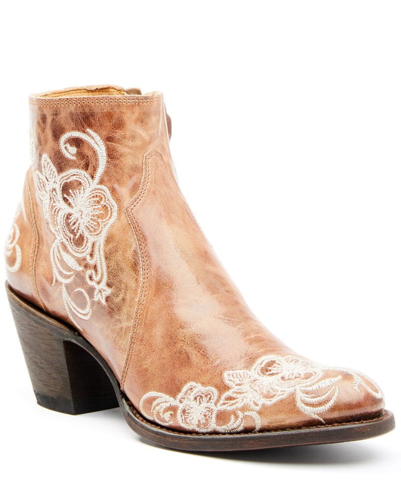 Shyanne Women's Bryony Fashion Booties - Round Toe | Honey