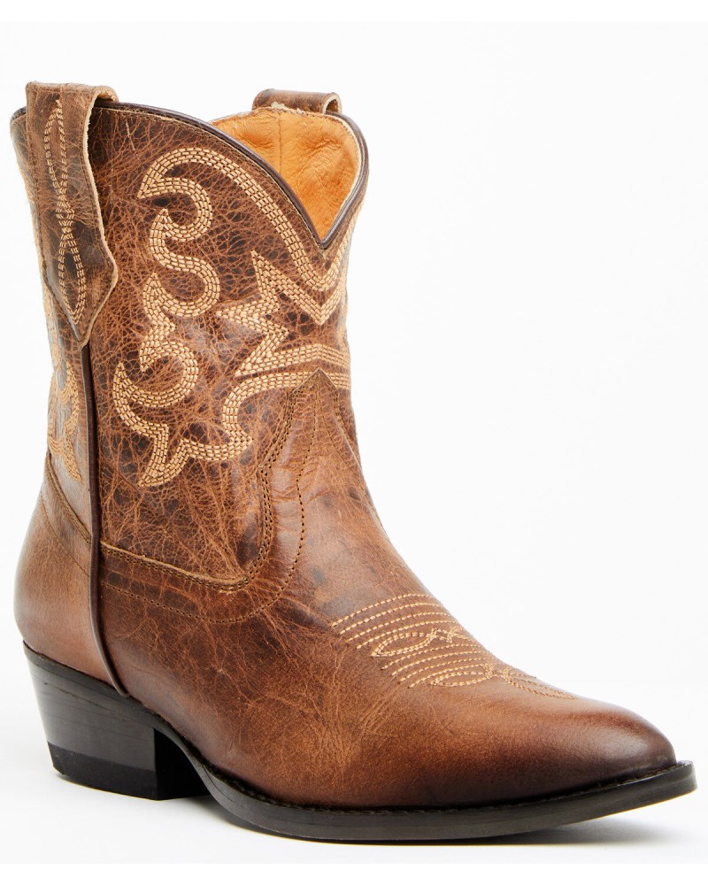 Shyanne Women's Lacer Short Boots - Round Toe | Brown