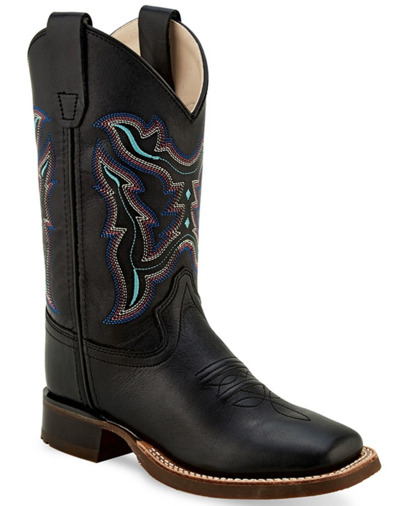 Shyanne Girls' Western Boots - Broad Square Toe | Black