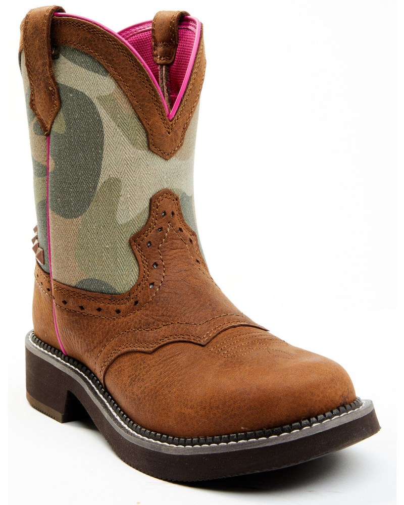 Shyanne Women's Jagger Camo Shaft Leather Western Boots - Wide Round Toe | Camouflage