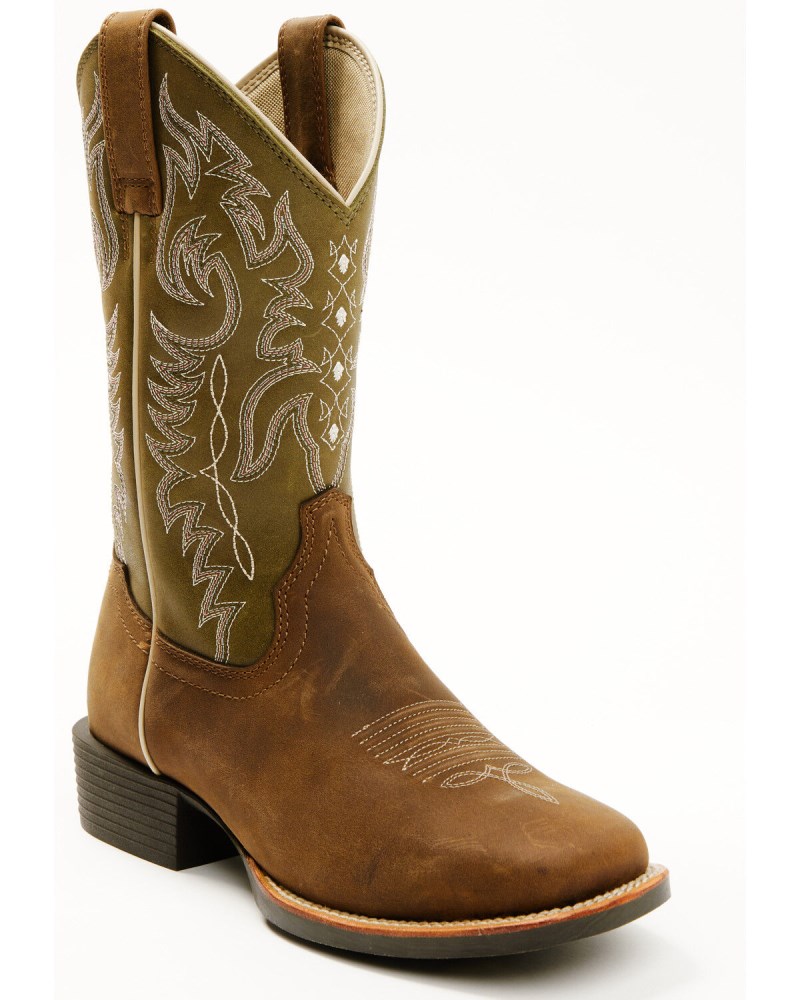 Shyanne Women's Sevyn Xero Gravity Performance Western Boots - Broad Square Toe | Olive