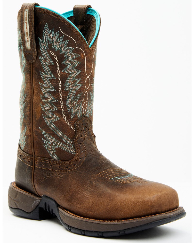 Shyanne Women's Drifting Western Work Boots - Composite Toe | Brown