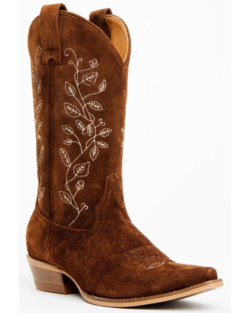 Shyanne Women's Bambi Suede Western Boots - Snip Toe | Brown