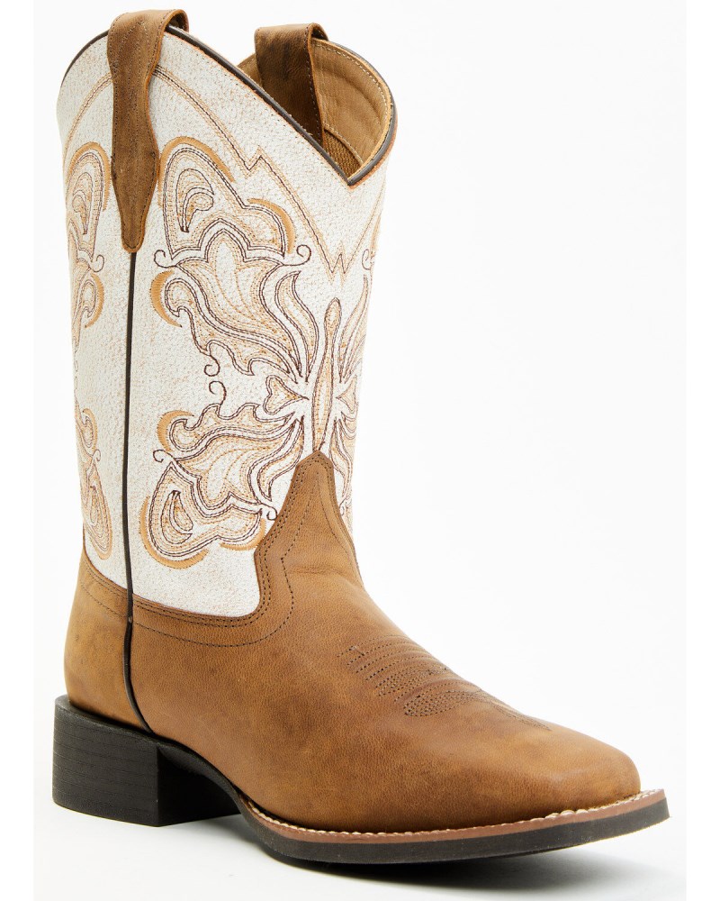 Shyanne Soltice Women's Flynn Western Boots - Broad Square Toe | Cream