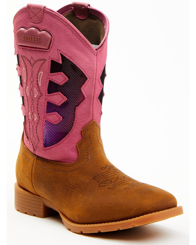 Shyanne Girls' Light-Up Western Boots - Round Toe | Pink