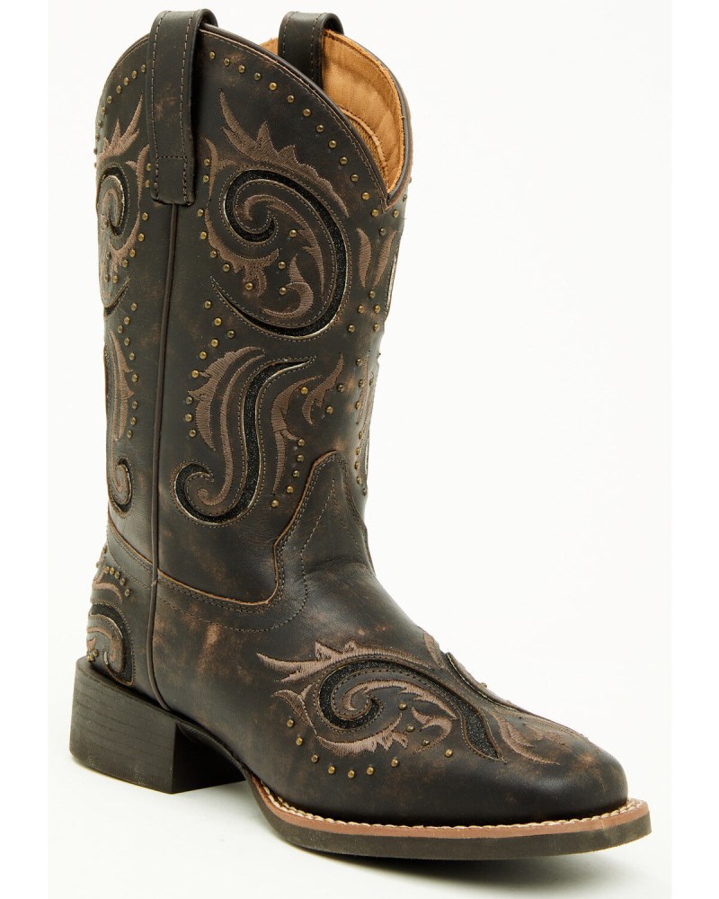 Shyanne Soltice Women's Greta Short Western Boots - Broad Square Toe | Brown