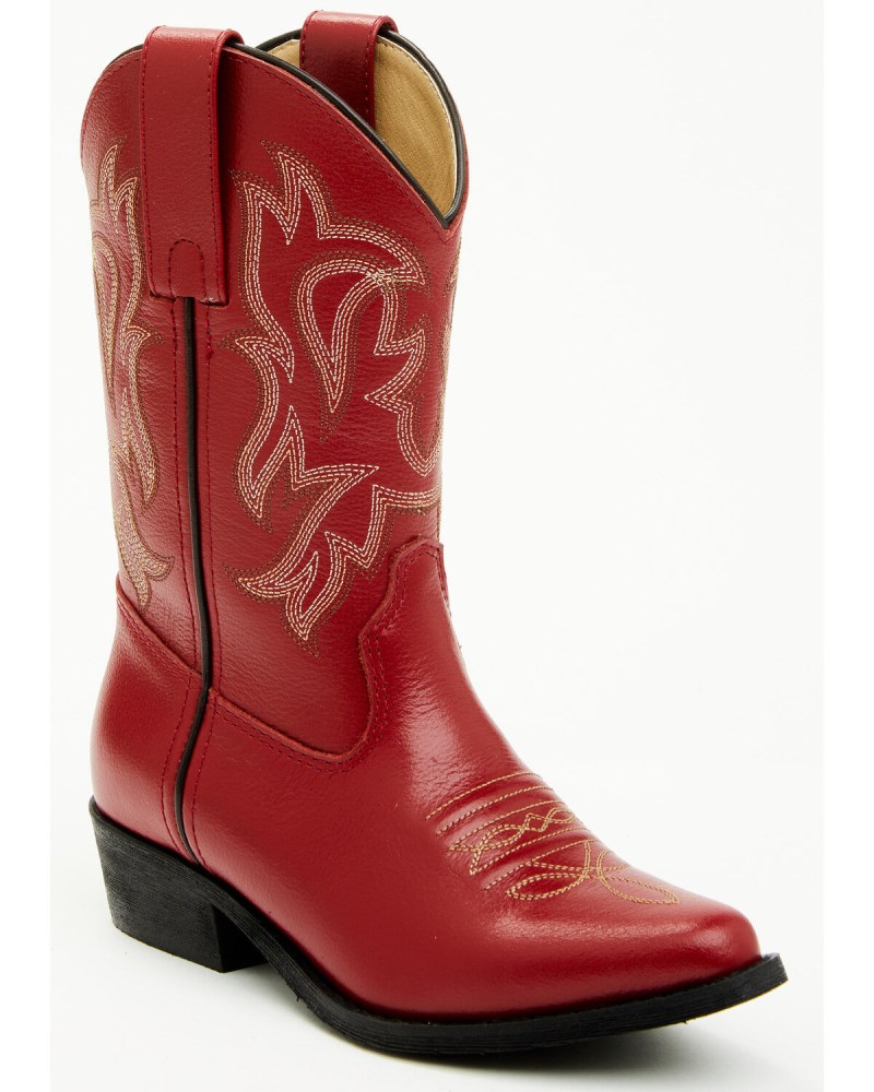 Shyanne Girls' Little Lucille Western Boots - Snip Toe | Red
