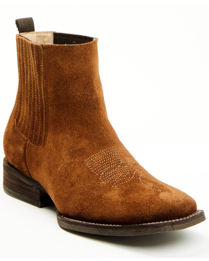 Shyanne Women's Beverly Pull-On Western Booties - Broad Square Toe | Brown