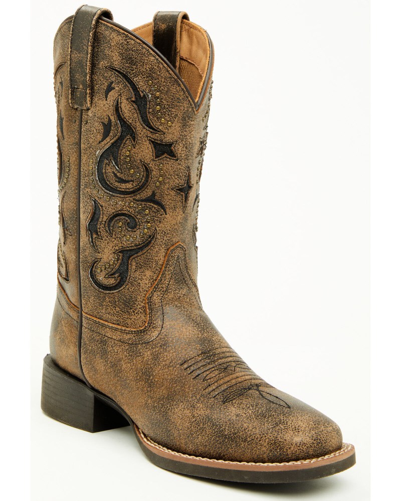 Shyanne Soltice Women's Gia Short Western Boots - Broad Square Toe | Brown