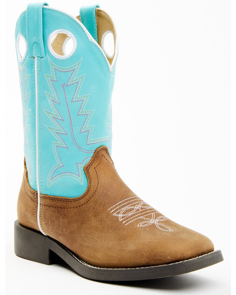 Shyanne Girls' Ceci Western Boots - Broad Square Toe | Blue